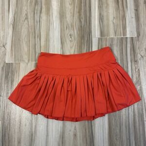 Gold Hinge Women's Pleated Tennis Pickleball Skirt Skort Sz Large Red Active